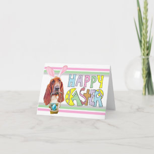 Easter Basset Hound Holiday Card
