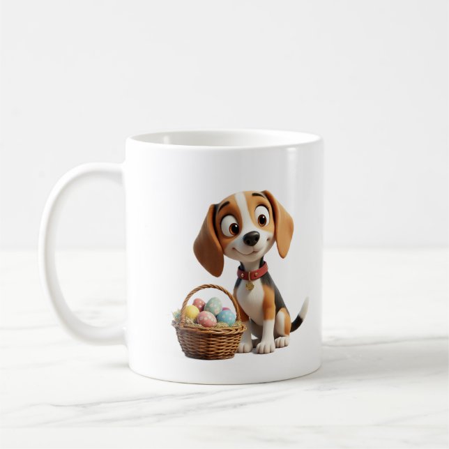 easter beagle coffee mug (Left)