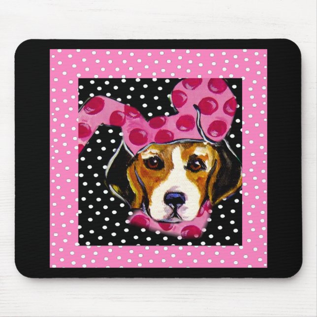 Easter Beagle Mouse Mat (Front)