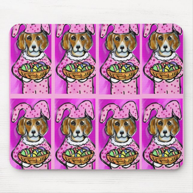 EASTER BEAGLE MOUSE MAT (Front)