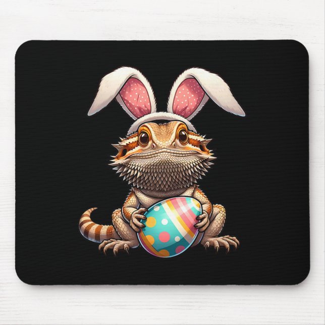 Easter Bearded Dragon Pets Pet Egg Eggs Bunny Men  Mouse Mat (Front)