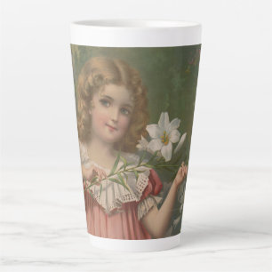 Easter Beauties, Vintage Illustration, 1898 Latte Mug