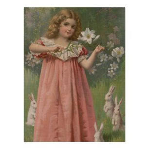 Easter Beauties, Vintage Illustration, 1898 Poster