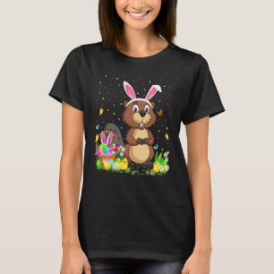 Easter Beaver Bunny Egg Hunting Beaver Easter Sund T-Shirt