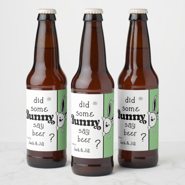 Easter Beer Label, Did some Bunny say beer?  Bottle Label (Bottles)