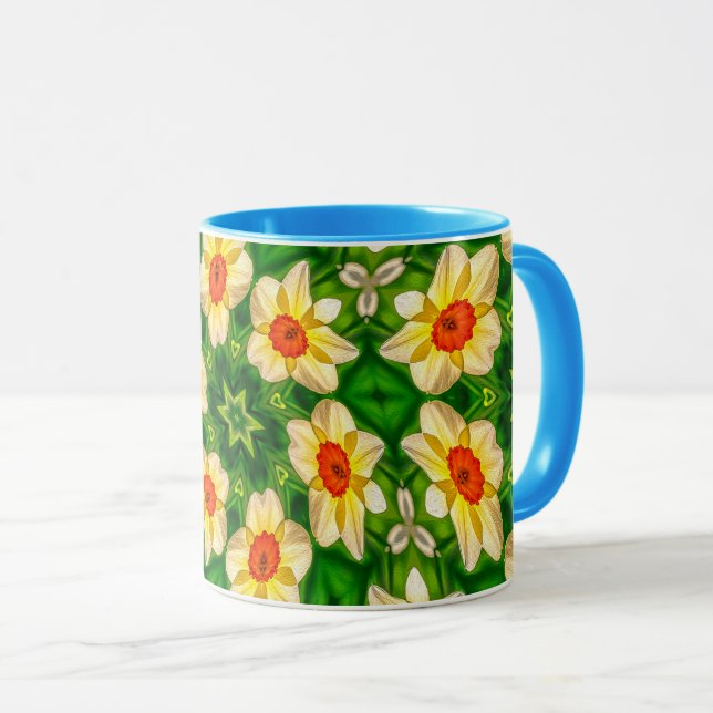 Easter Bell Flowers Pattern Mug (Front Right)