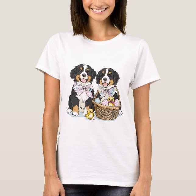 Easter Bernese Mountain Dogs T-Shirt (Front)