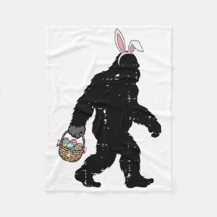 Easter Bigfoot Bunny Ears Sket Sasquatch Men Women Fleece Blanket