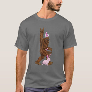 Easter Bigfoot Bunny In A Basket Is Funny For Sund T-Shirt