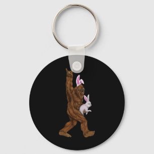 Easter Bigfoot Bunny In A Bysket Is Fun For Sunday Key Ring