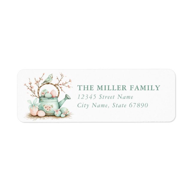 Easter Bird Return Address Labels (Front)