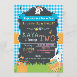 Easter Birthday Invitation for Boy