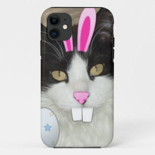 Easter Black and White Kitty Cat iPhone 11 Case
