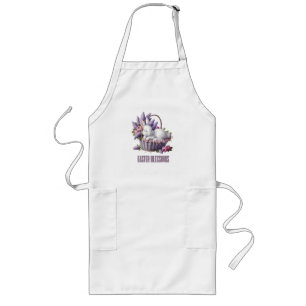 Easter Blessing – Bunny & Flower Basket Delight Long Apron