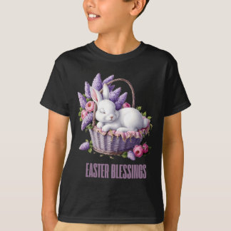 Easter blessing bunny flower basket delight T-Shirt