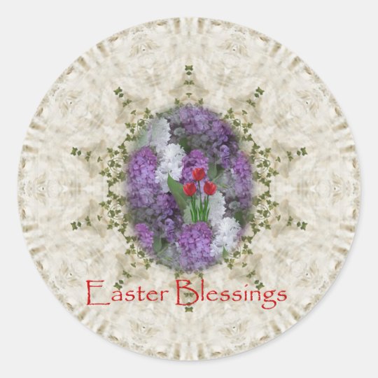 Easter Blessing Classic Round Sticker