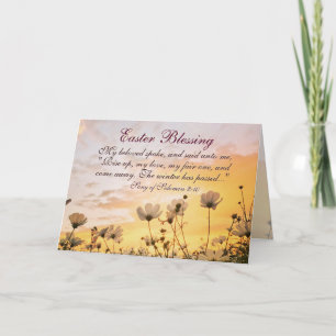 Easter Blessing Song of Songs 2:10 Bible Verse Holiday Card
