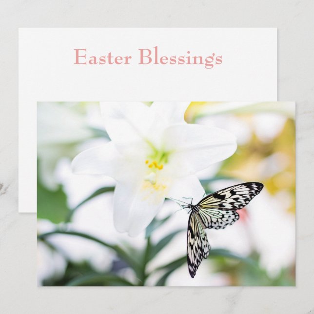 Easter Blessings 1 John 2:25 Bible Verse Holiday Card (Front/Back)
