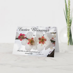 Easter Blessings 1 John 2:25 Bible Verse Holiday Card