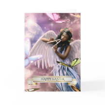 Easter Blessings. Angel with Butterflies Cards