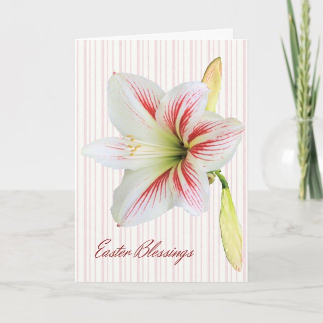 Easter Blessings Card with Lily (Front)