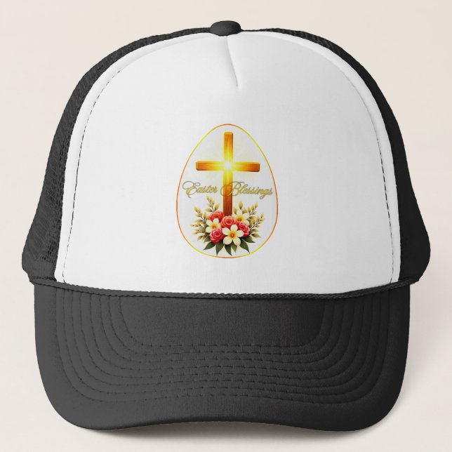 Easter Blessings – Christian Faith Art - boné Trucker Hat (Front)
