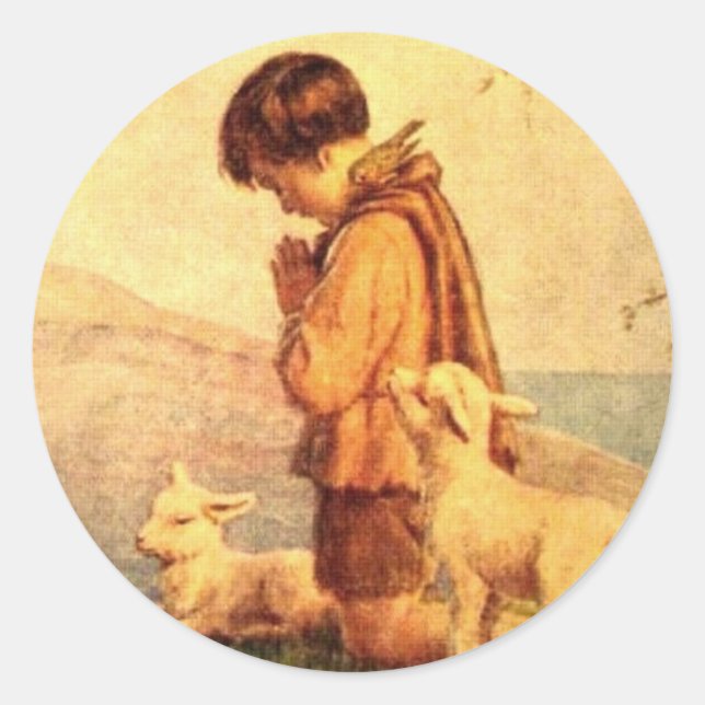 Easter Blessings Classic Round Sticker (Front)