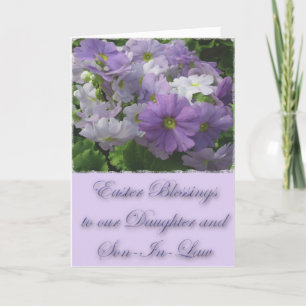 Easter Blessings Daughter & Son-In-Law Primrose Holiday Card