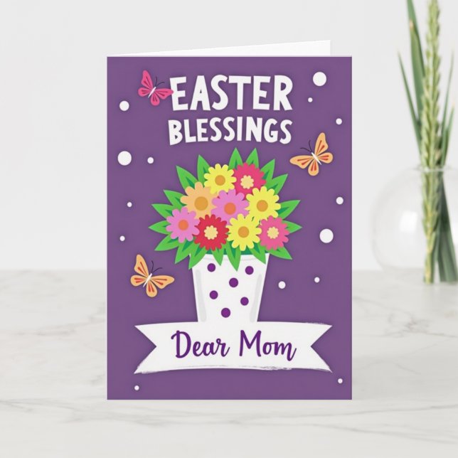 Easter Blessings Dear Mum Card (Front)