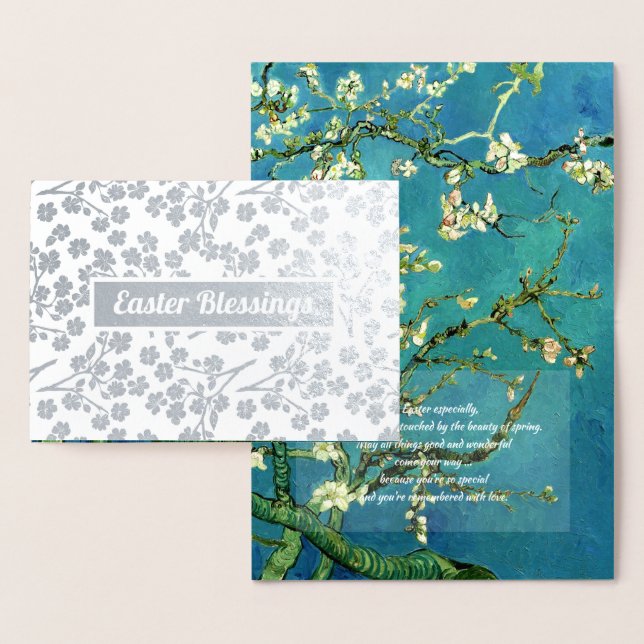 Easter Blessings. Fine Art Luxury Real Foil Card (Display)