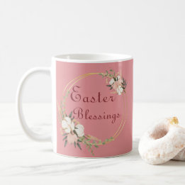 Easter Blessings Floral Mug Cup