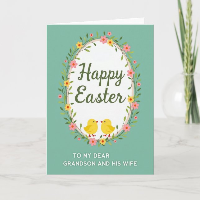 Easter Blessings Grandson Card (Front)