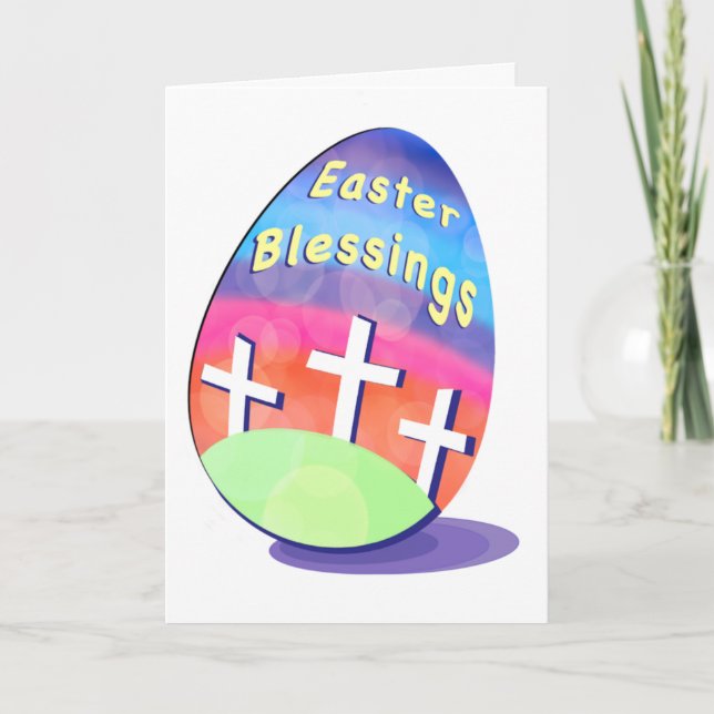 Easter Blessings Greeting Card (Front)