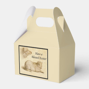 Easter Blessings Holbein's Resting Lamb Artwork Favour Box