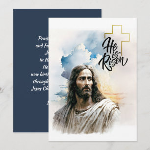 Easter Blessings. Jesus Christ Painting Holiday Card