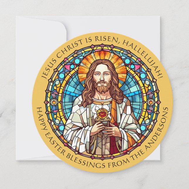 Easter Blessings Jesus Christ Religious Holiday Card (Front)