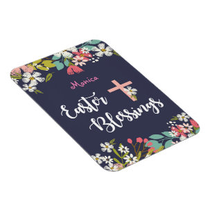 Easter Blessings of Risen Christ Flowers Magnet