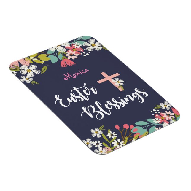 Easter Blessings of Risen Christ Flowers Magnet (Right Side)