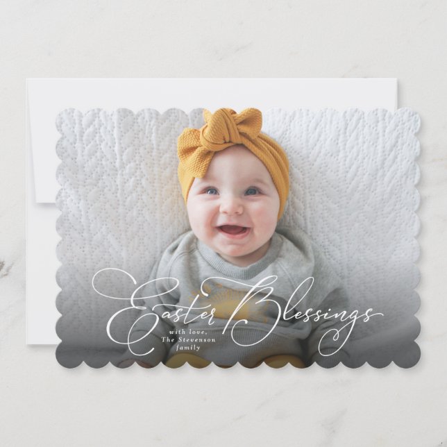 Easter blessings photo card (Front)