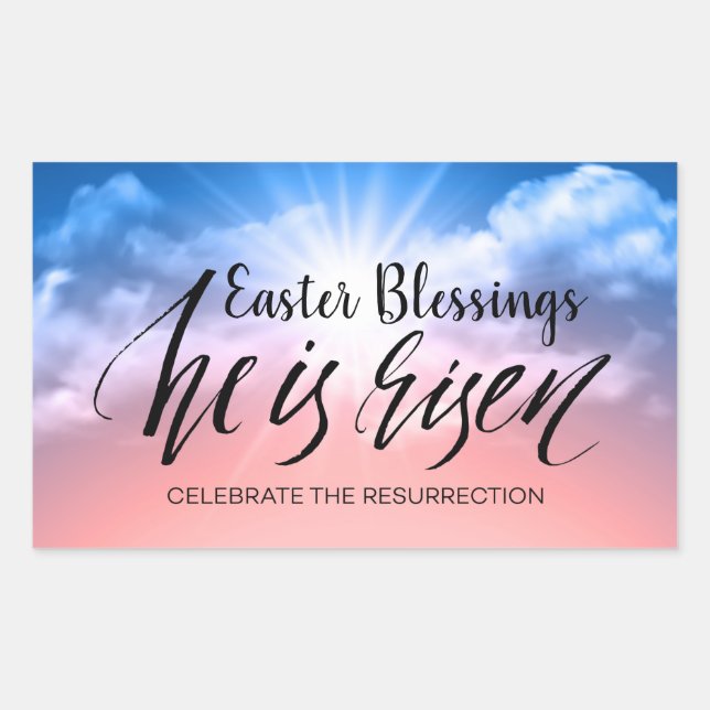 Easter Blessings  Rectangular Sticker (Front)
