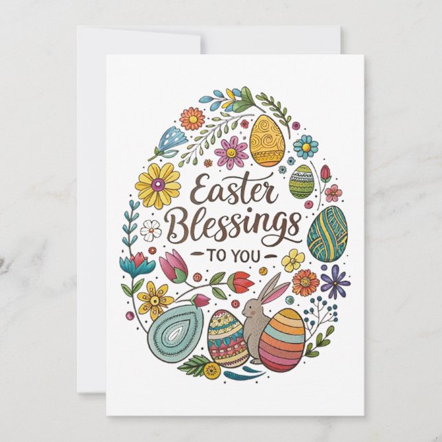 EASTER BLESSINGS TO YOU HOLIDAY CARD (Front)