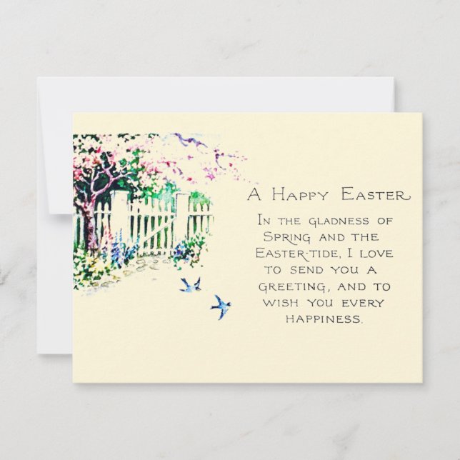 Easter Bluebirds at Eastertide Holiday Card (Front)