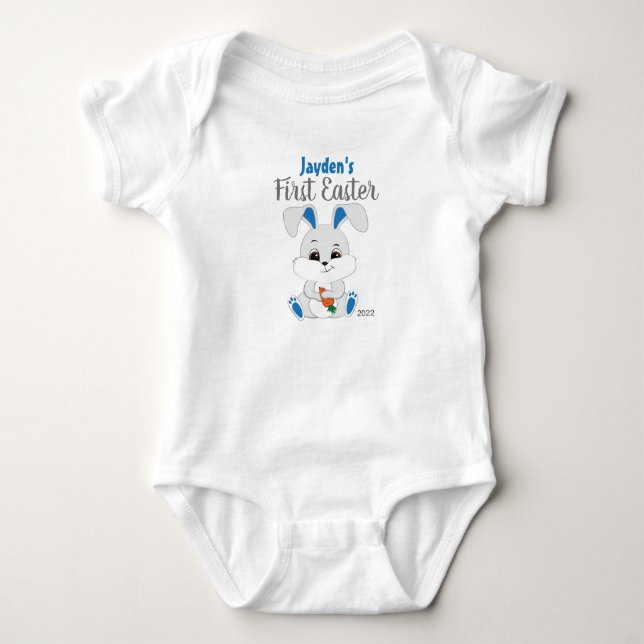 Easter Bodysuit with Cute Bunny for Baby Boy (Front)