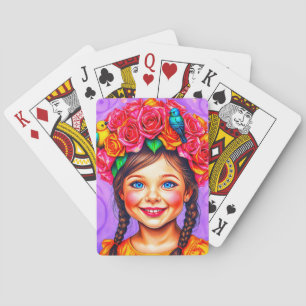 EASTER BONNET ~ Cute Girl Birds ~ Playing Cards