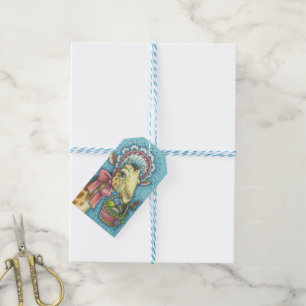 EASTER BONNET GIRAFFE GIFT TAGS Set