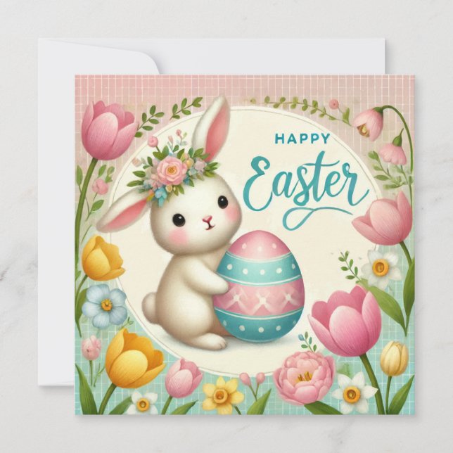EASTER BONNET GREETING OR INVITATION (Front)