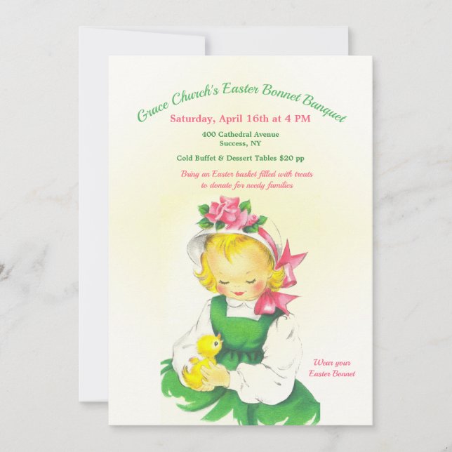 Easter Bonnet Invitation (Front)