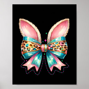 Easter bow with bunny ears poster