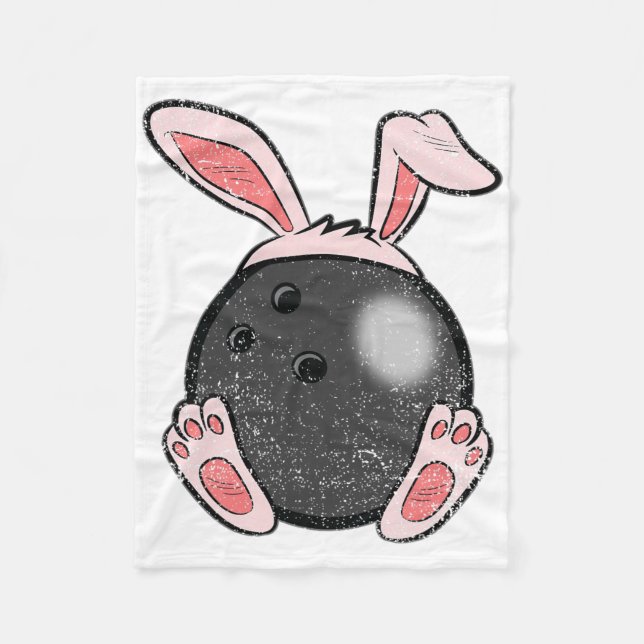 Easter Bowling Lover Bunny Ears Ll Cute Rabbit Spo Fleece Blanket (Front)