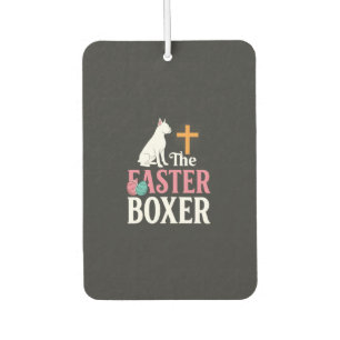 Easter Boxer Dog Vintage Engraving Shirt Car Air Freshener